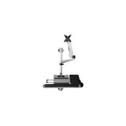 StarTech.com Poste de travail ergonomique reglable en hauteur a montage mural - Pour 1 ecran jusqu'a 30 - Support de clavier (WALLSTSI1) kit de montage - pour ecran LCD/clavier/souris - argent - Conformite TAA