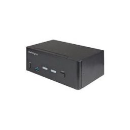 StarTech.com Commutateur KVM HDMI 2.0, 2 Ports, 2 ecrans - 4K 60Hz Ultra HDR - KVM de Bureau 4K HDMI 2.0 avec Hub USB 3.0, 2 Ports (5Gbps) et 4x USB 2.0 HID, Audio - TAA (SV231DHU34K6) - commutateur ecran-clavier-souris/audio - 2 ports - Conformite TAA