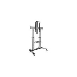 Eaton Power Quality Eaton Tripp Lite Series Heavy-Duty Rolling TV Stand, Height Adjustable, 60 - 100 Screens chariot - pour ecran plat/tableau blanc interactif/ordinateur portable/Blu-ray/webcam - noir, argent