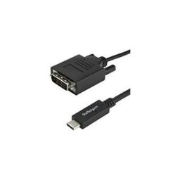 StarTech.com 3.3 ft / 1 m USB-C to DVI Cable - USB Type-C Video Adapter Cable - 1920 x 1200 - Black (CDP2DVIMM1MB) - cable USB / DVI - 24 pin USB-C pour DVI-D - 1 m