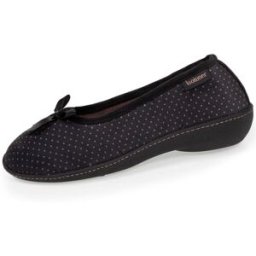 Isotoner - Chaussons ballerines talon Femme Noir Pois pois 39 Femme
