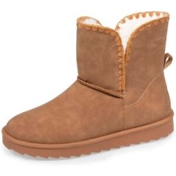 Isotoner - Bottines haute Femme imitation fourrure Camel camel 41 Femme