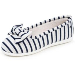Isotoner - Chaussons ballerines Femme Rayures bleues rayuresbleues 40 Femme