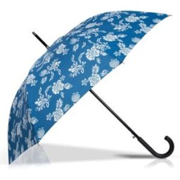 Isotoner - Parapluie Canne Auto Fleur Coquillage Bleu fleur coquillage bleu ST Femme