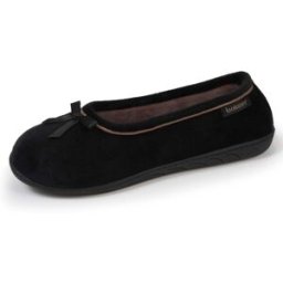 Isotoner - Chaussons ballerines Femme Noir beige noir 37 Femme