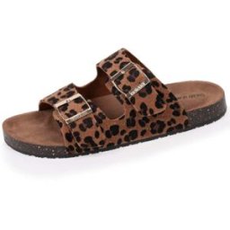 Isotoner - Mules sandales Femme double bride Léopard léopard 37 Femme