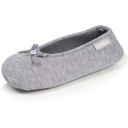 Isotoner - Chaussons ballerines Femme Gris nœud satiné gris chiné 37/38 Femme