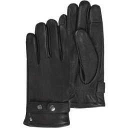 Isotoner - Gants cuir Homme Noir patte de resserrage noir 8.5 Homme