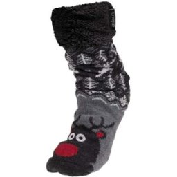 Isotoner - Chaussettes fourrées Homme Gris Noël gris chiné 41/43 Homme