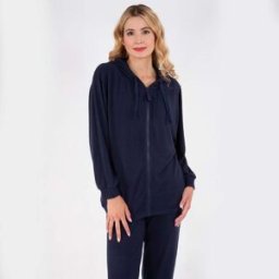 Isotoner - Sweat-shirt à capuche Femme Marine marine chiné XS/S Femme