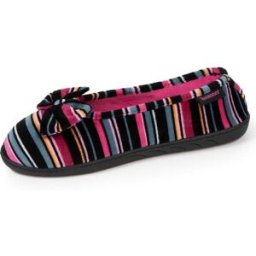 Isotoner - Chaussons ballerines Femme Rayures Roses rayures 41 Femme