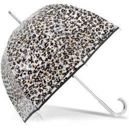 Isotoner - Parapluie cloche transparent PVC/Léopard Noir pvc/léopard noir ST Femme