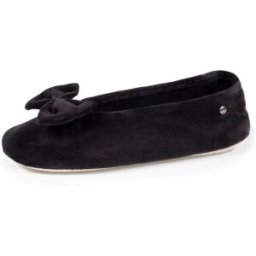 Isotoner - Chaussons ballerines Femme Grand Noeud Noir noir 39/40 Femme