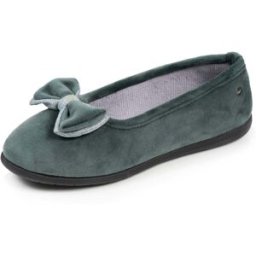 Isotoner - Chaussons ballerines Femme Sauge noeud irisé sauge noeud irisé 39 Femme