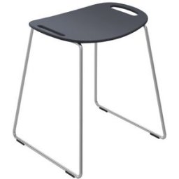 Tabouret de douche Hewi 950.51.30092 gris anthracite, avec poignées intégrées