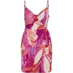 Only Robe Courte Sans Manches Alma Life Poly Isa Coral Rose / Aop 557 Santorini Palm XS Femme