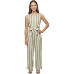 Only Combinaison Sans Manches Caro Gray Violet / Stripes Cloud Dancer & Oil Green XS Femme