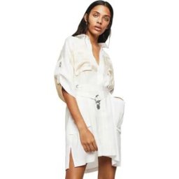 Diesel Robe Courte à Manches Courtes Tiep White S Femme