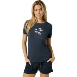 Super.natural T-shirt à Manches Courtes Edelweiss Bio J Regular Fit Blueberry / Various M Femme