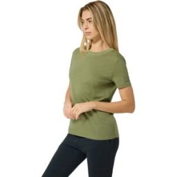 Super.natural T-shirt à Manches Courtes Casual Rib Bio J Regular Fit Sage L Femme