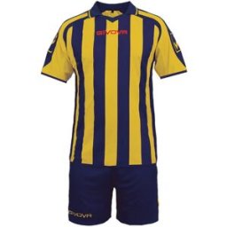 Givova Ensemble à Manches Courtes Supporter Mc Blue / Yellow M Homme