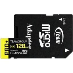 Team Group Carte Sd Pro+ Microsdxc A2 Uhsi U3 V30 128gb Card Black One Size unisex