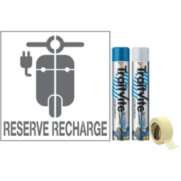 Kit Aérosols et Pochoir Recharge scooter électrique