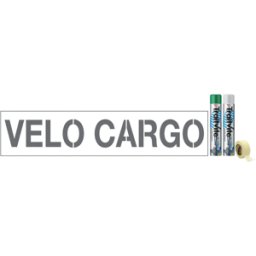 Kit Aérosols et Pochoir texte Vélo cargo