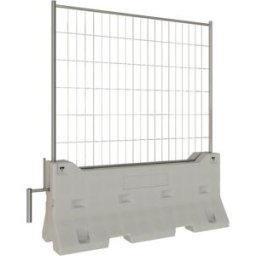 Barrière béton haute avec barrière plastique ou acier