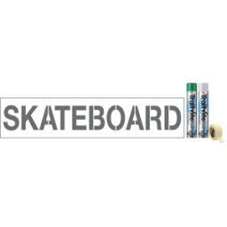 Kit Aérosols et Pochoir Texte Skateboard