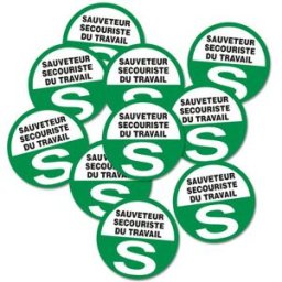 Badges S.S.T. avec épingle à nourrice