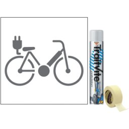 Kit aérosols et pochoir vélo électrique