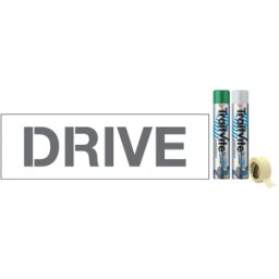 Kit Aérosols et Pochoir texte drive