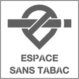 Pochoir Espace sans tabac avec texte