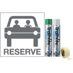 Kit Aérosols et Pochoir Réservé covoiturage