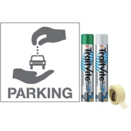Kit Aérosols et Pochoir Parking auto partage