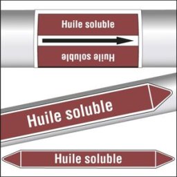 Marqueurs de tuyauterie CLP Huile soluble