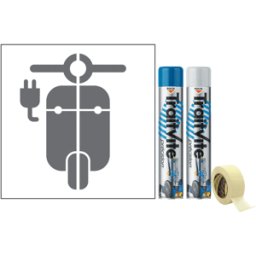Kit Aérosols et Pochoir Scooter électrique