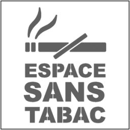 Pochoir 800 x 800 mm Espace sans tabac