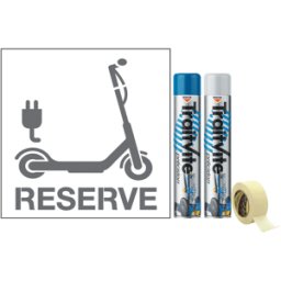 Kit Aérosols et Pochoir Réservé trottinette électrique