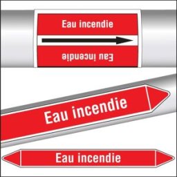 Marqueurs de tuyauterie CLP Eau incendie