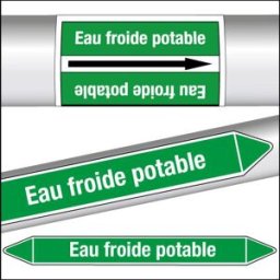 Marqueurs de tuyauterie CLP Eau froide potable