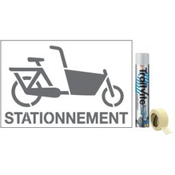 Kit Aérosols et Pochoir Stationnement vélo cargo