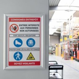 Cadre clic-clac magnétique en aluminium