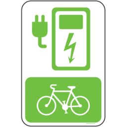 Panneau borne de recharge vélo cartouche couleur