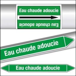 Marqueurs de tuyauterie CLP Eau chaude adoucie