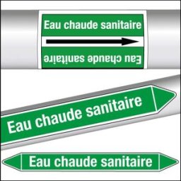 Marqueurs de tuyauterie CLP Eau chaude sanitaire