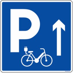 Panneaux Parking vélo électrique avec direction