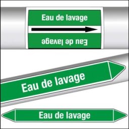 Marqueurs de tuyauterie CLP Eau de lavage