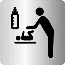 Signalétique de porte ISO 7001 Relais bébé